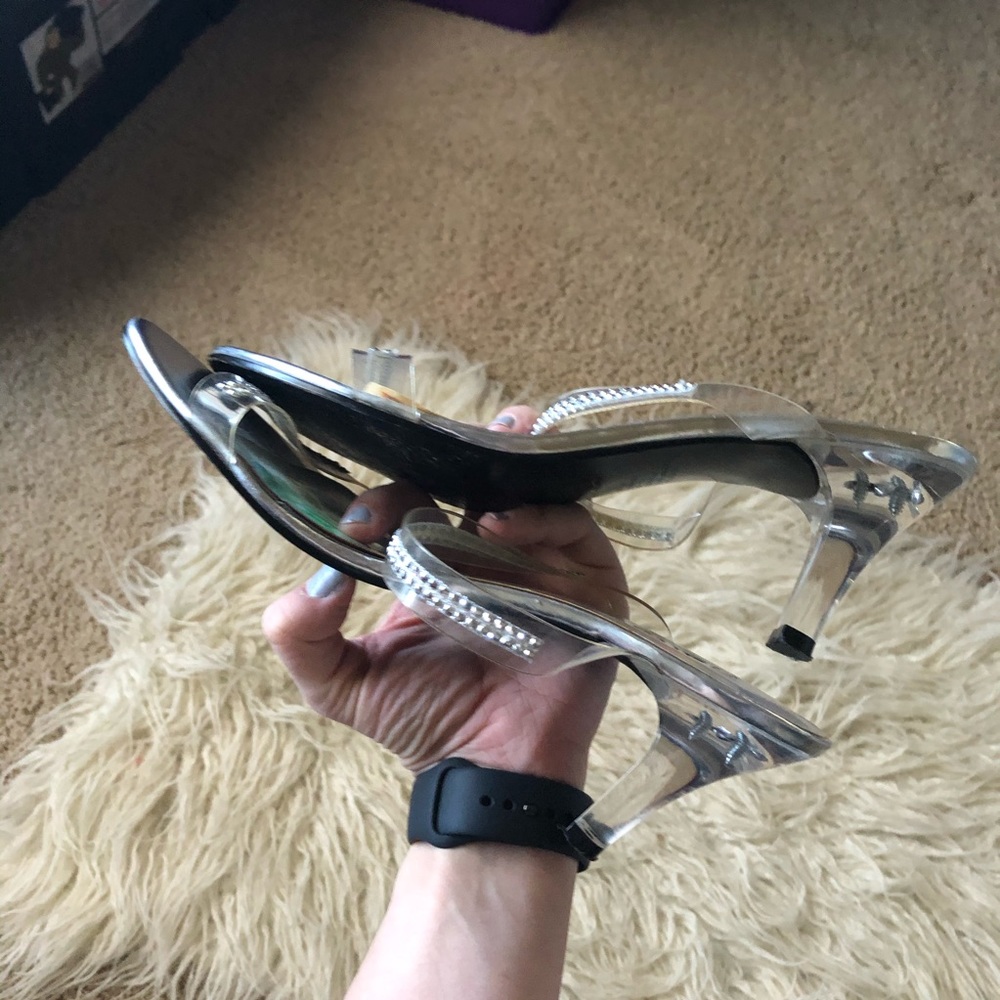 Rhinestone Slip On Heels - Picture 4 of 9